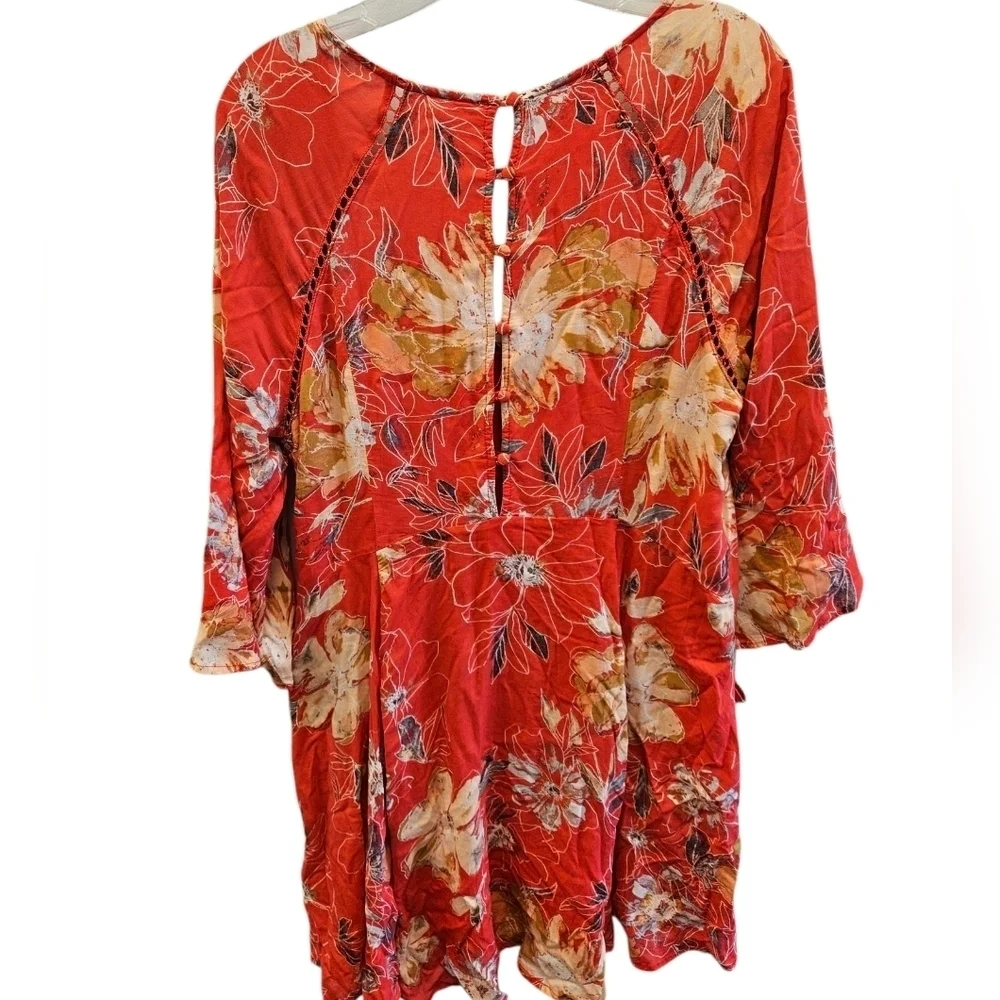 Free People Eyes On You Floral Poppy Mini Dress